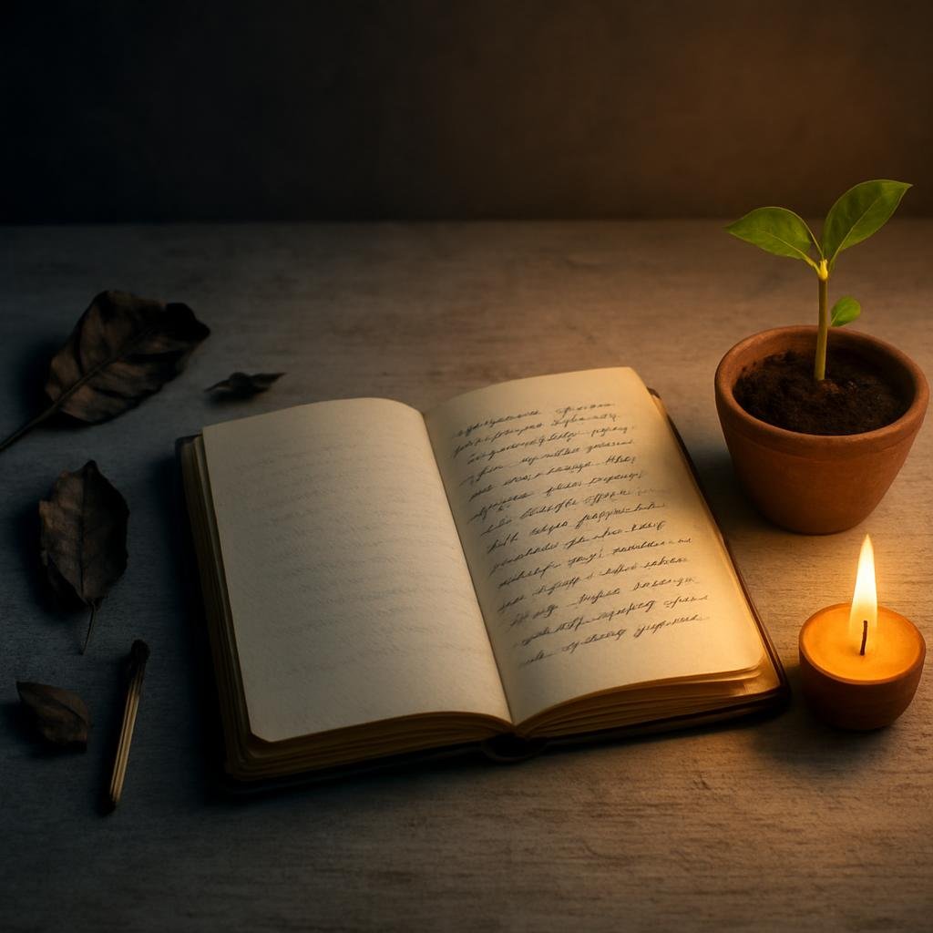 Imagem conceitual de transformação e autoconhecimento